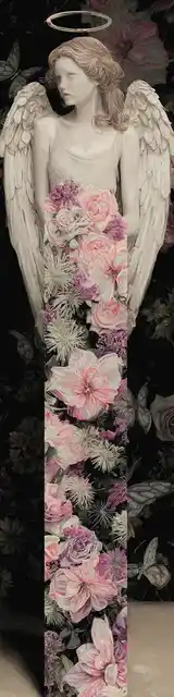 Free angel bookmark featuring a lone angel statue